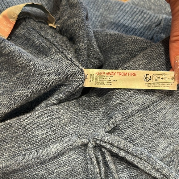 Free People Sila Sweater Pants Pull On High Rise Blue Combo Womens Size XL - Picture 10 of 12